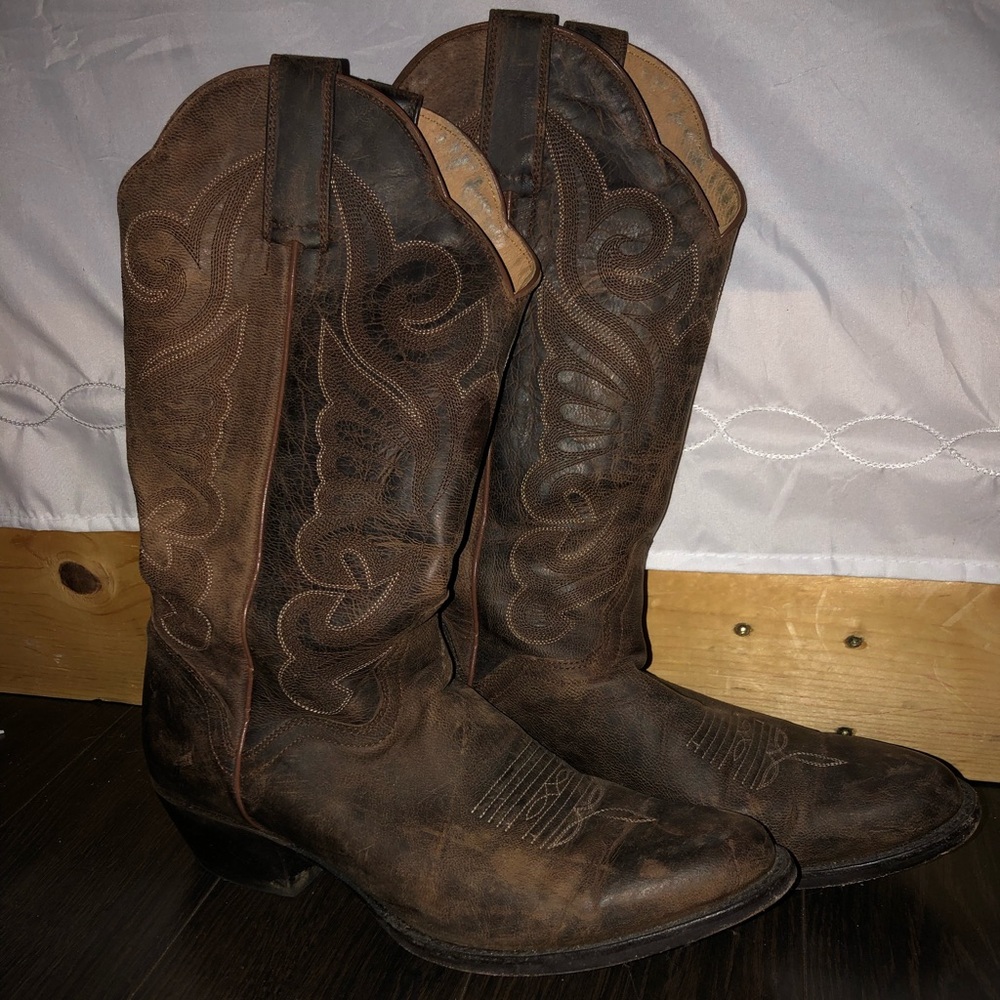 J.B. Dillon Genuine Goat Cowgirl Boots size 8.5